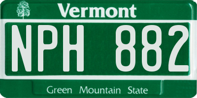 VT license plate NPH882
