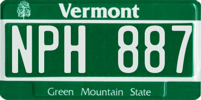 VT license plate NPH887