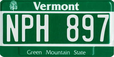 VT license plate NPH897