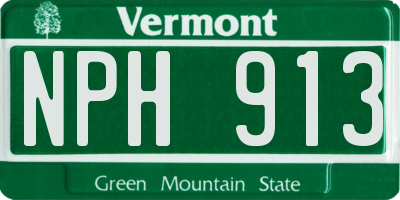 VT license plate NPH913