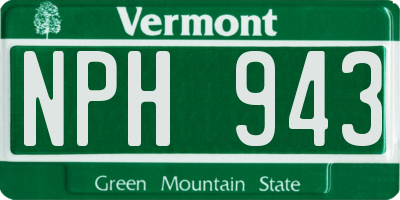 VT license plate NPH943