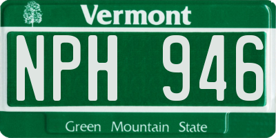 VT license plate NPH946