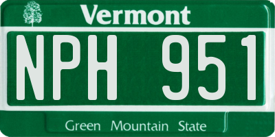 VT license plate NPH951