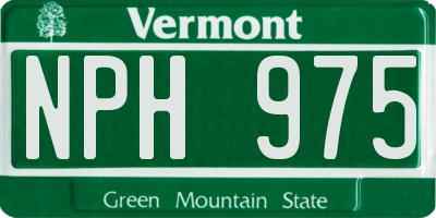 VT license plate NPH975