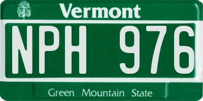 VT license plate NPH976
