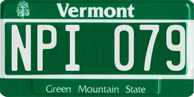 VT license plate NPI079