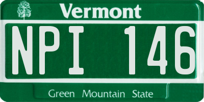 VT license plate NPI146