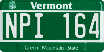 VT license plate NPI164