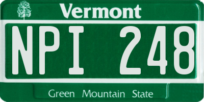 VT license plate NPI248