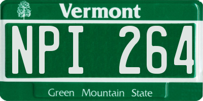 VT license plate NPI264