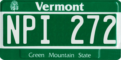 VT license plate NPI272