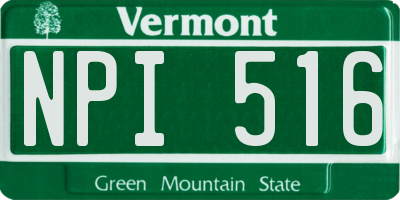 VT license plate NPI516
