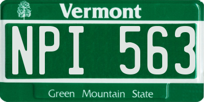 VT license plate NPI563