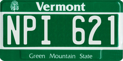 VT license plate NPI621