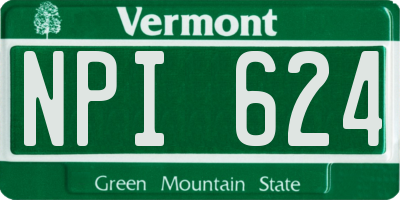 VT license plate NPI624