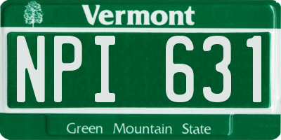VT license plate NPI631