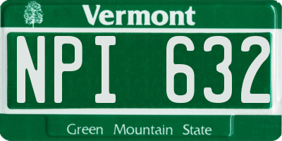 VT license plate NPI632