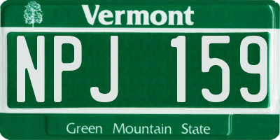 VT license plate NPJ159