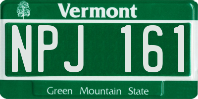 VT license plate NPJ161
