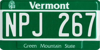 VT license plate NPJ267