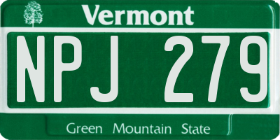 VT license plate NPJ279