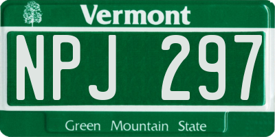 VT license plate NPJ297