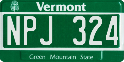 VT license plate NPJ324