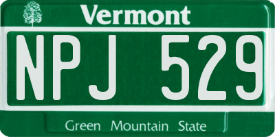 VT license plate NPJ529