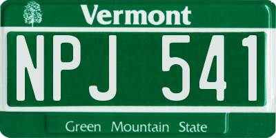 VT license plate NPJ541