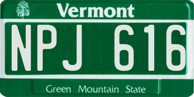 VT license plate NPJ616
