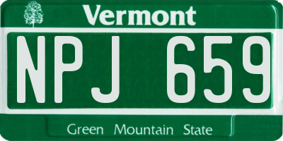 VT license plate NPJ659