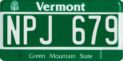 VT license plate NPJ679