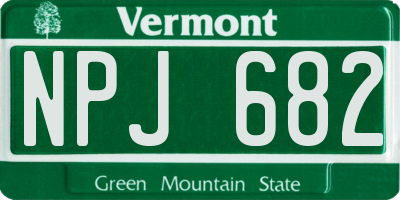 VT license plate NPJ682