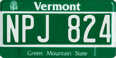 VT license plate NPJ824