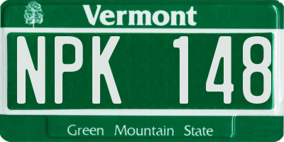 VT license plate NPK148