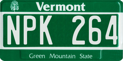 VT license plate NPK264