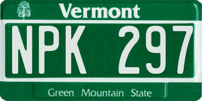VT license plate NPK297