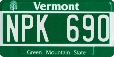 VT license plate NPK690