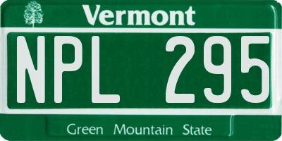 VT license plate NPL295