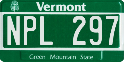 VT license plate NPL297
