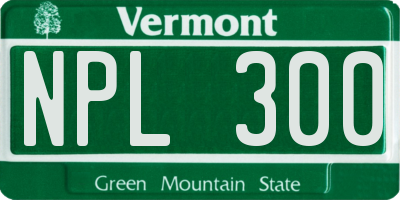 VT license plate NPL300