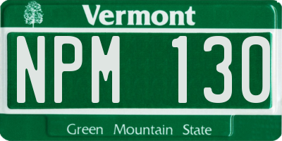 VT license plate NPM130