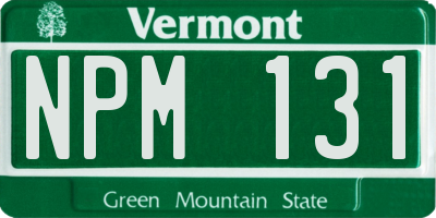 VT license plate NPM131