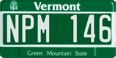 VT license plate NPM146