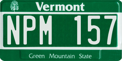 VT license plate NPM157