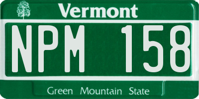 VT license plate NPM158