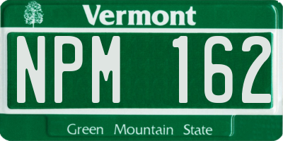 VT license plate NPM162