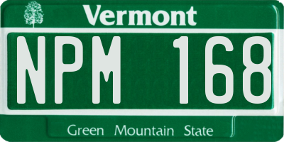 VT license plate NPM168