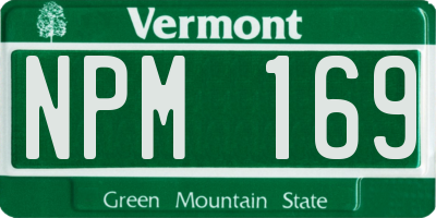 VT license plate NPM169