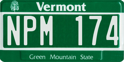 VT license plate NPM174